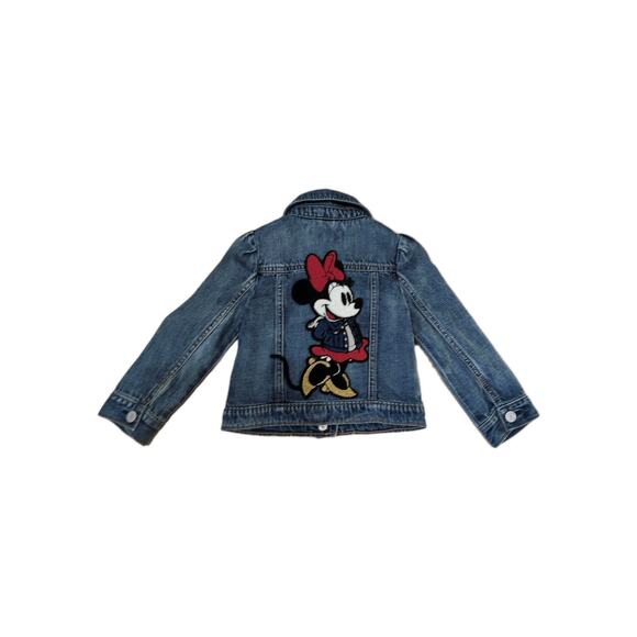 BabyGap Disney Minnie Mouse Kids Blue Jean Jacket Sz 3 - Picture 1 of 9